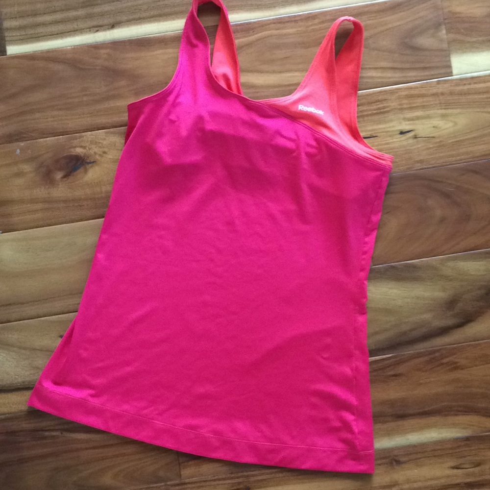Cute Reebok pink and orange tank top